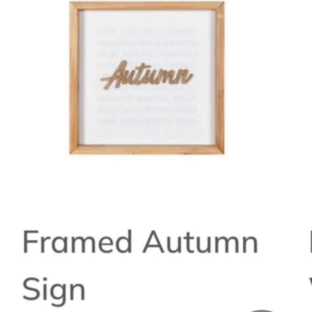 Decocrated Framed Autumn Sign